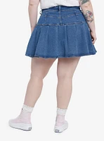 Sweet Society Pleated Denim Mini Skirt Plus