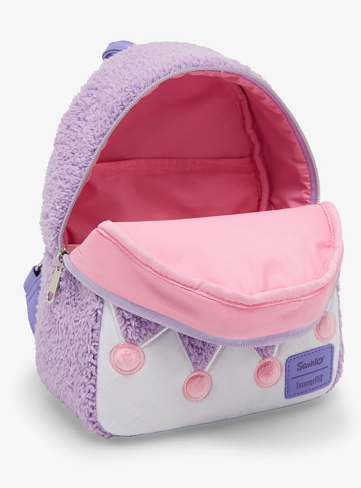 Loungefly Kuromi Pastel Fuzzy Mini Backpack