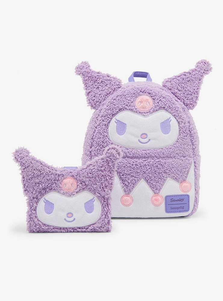 Loungefly Kuromi Pastel Fuzzy Mini Backpack