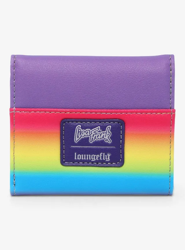 Hot Topic Loungefly Lisa Frank Rainbow Unicorn Mini Flap Wallet NEW