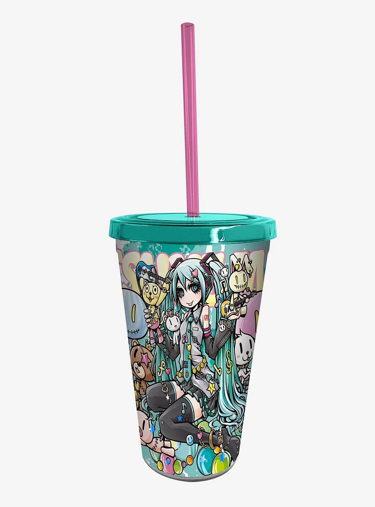 Hatsune Miku Tumbler With Straw And Notebook Set