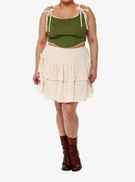 Thorn & Fable Green Girls Crop Corset Plus