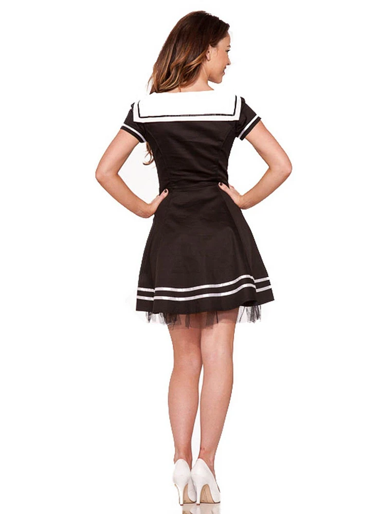 Black Sailor Mini Dress