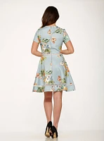 Mint Floral Dress