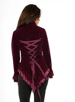 Purple Velvet Tailed Jacket