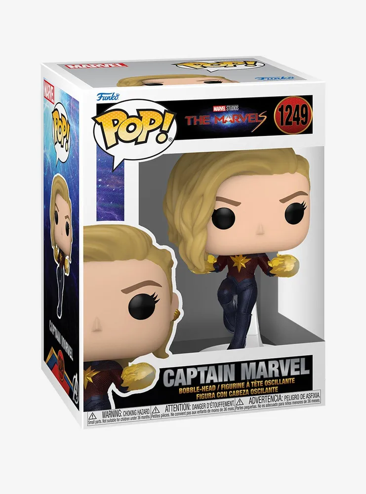 Funko Marvel The Marvels Pop! Captain Marvel Vinyl Bobble-Head Figure