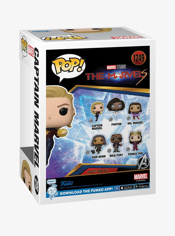 Funko Marvel The Marvels Pop! Captain Marvel Vinyl Bobble-Head Figure