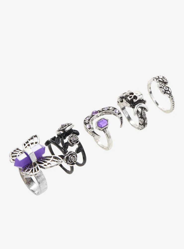 Purple Mystical Dark Ring Set