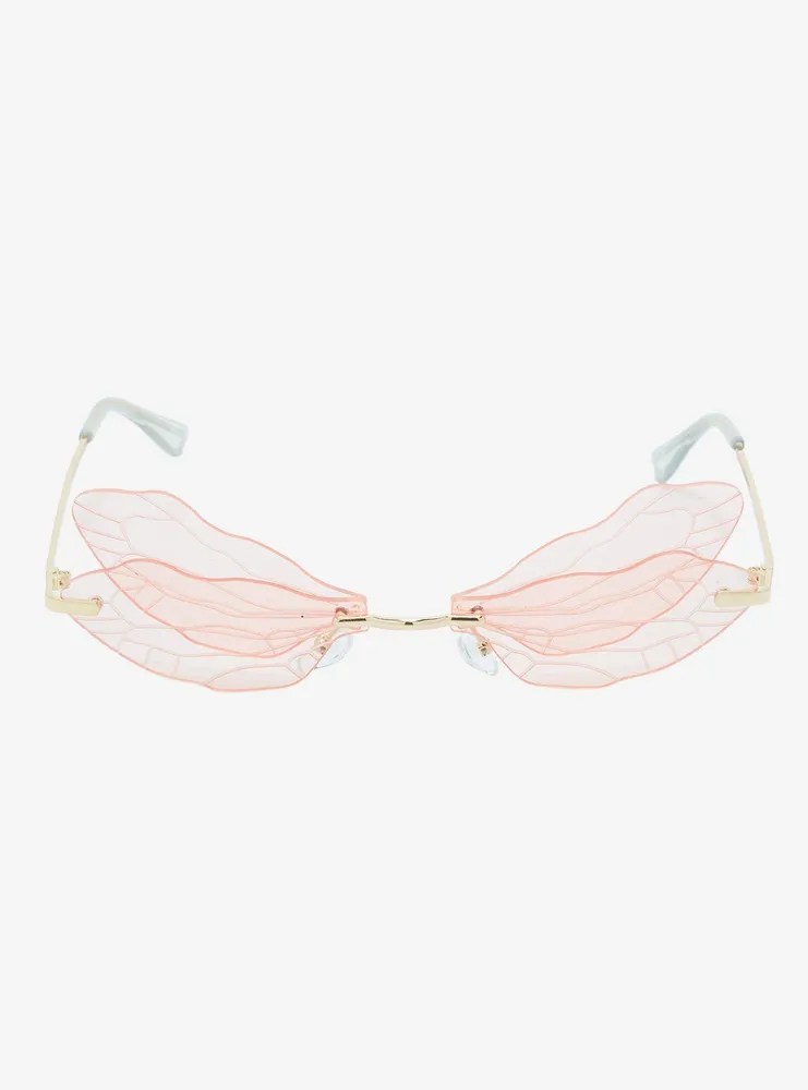 Orange Butterfly Wing Sunglasses