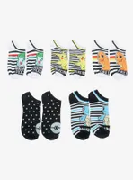 Pokemon Starter Stripe No-Show Socks 5 Pair