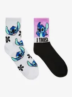 Disney Lilo & Stitch I Tried Crew Socks 2 Pair