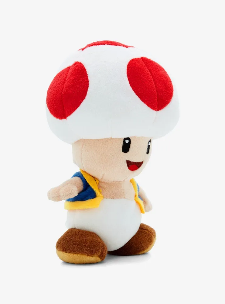 Super Mario Bros. Toad Smiling 8 Inch Plush