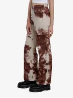 Social Collison Brown Tie-Dye Straight Leg Pants