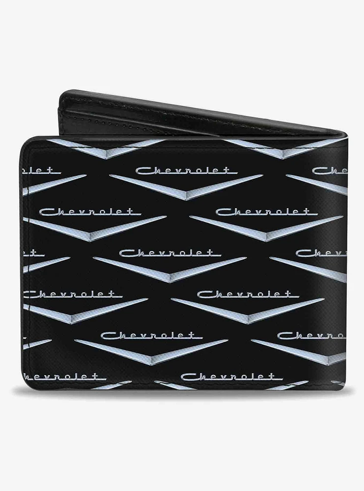 1955 57 Chevrolet V Emblem Monogram Bifold Wallet