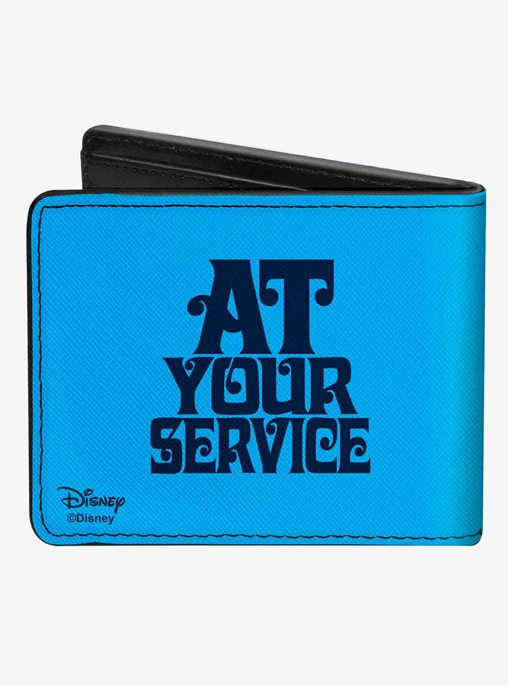 Disney Aladdin 2019 Genie Face At Your Service Bifold Wallet