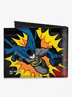 DC Comics Batman Action Poses Whoom Canvas Bifold Wallet