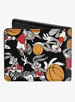 Looney Tunes Bugs Bunny Basketball Poses ScatteBifold Wallet