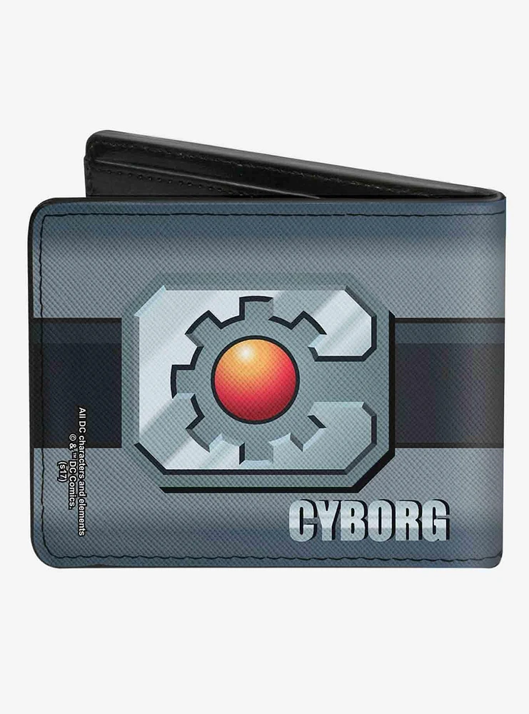 DC Comics Cyborg Icon Stripe Bifold Wallet