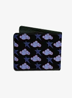 Disney Dumbo Smiling Dreamland Clouds Stars Bifold Wallet