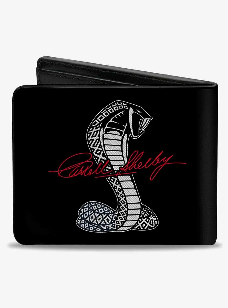Carroll Shelby Script Cobra Split Bifold Wallet
