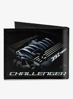 Challenger Bold 392 Hemi Engine Canvas Bifold Wallet