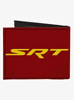 Dodge Hellcat Logo SRT Burgundy Canvas Bifold Wallet