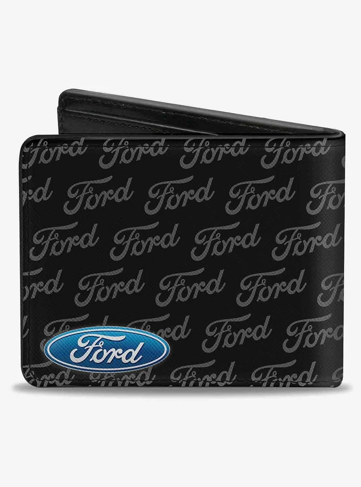 Ford Oval Corner Text Bifold Wallet