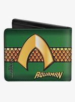 DC Comics Aquaman Classic Icon Scales Stripe Bifold Wallet