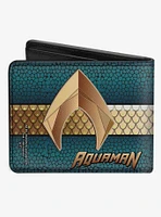 DC Comics Aquaman Icon Scales Stripe Bifold Wallet