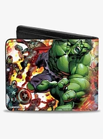 Marvel Avengers Assemble Issue 2 6 Superhero Explosion Cover Pose Bifold Wallet