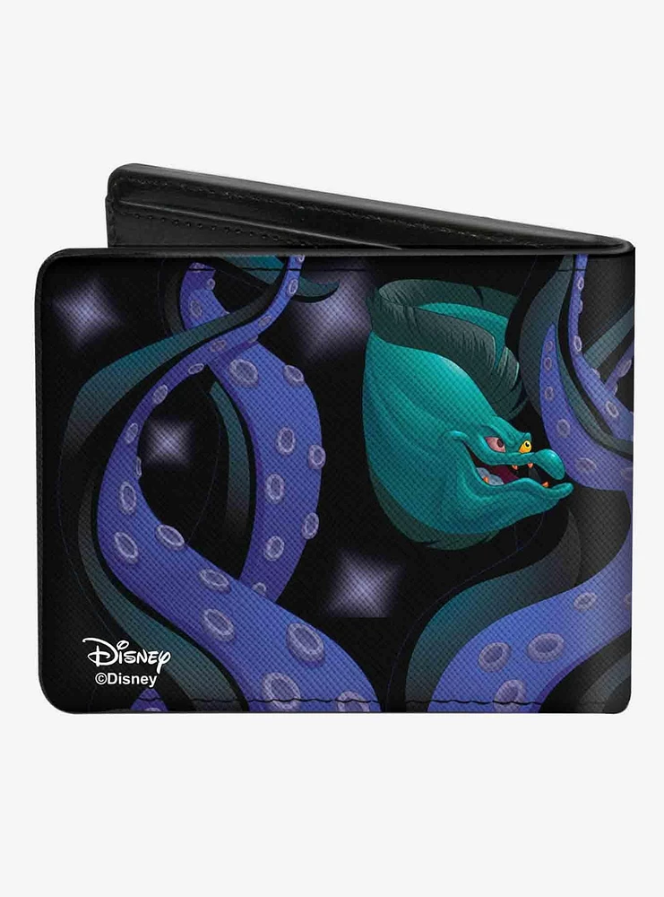 Disney The Little Mermaid Flotsam Jetsam Swimming In Ursulas Tentacles Bifold Wallet