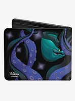 Disney The Little Mermaid Flotsam Jetsam Swimming In Ursulas Tentacles Bifold Wallet