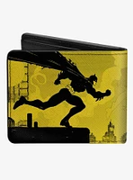 DC Comics Batman Catwoman Skyline Chase Silhouettes Bifold Wallet