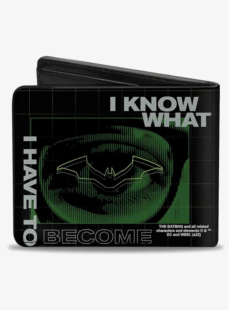 DC Comics The Batman Movie Riddler I Know What I Have to Become Quote Bifold Wallet