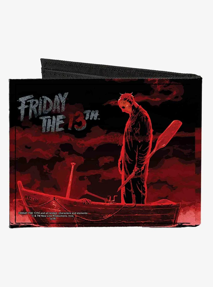 Friday The 13th Jason Boat Murder Canvas Bifold Wallet