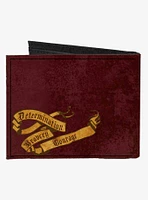 Harry Potter Gryffindor Lion Crest Determination Bravery Courage Banner Canvas Bifold Wallet