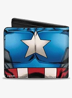 Marvel Captain America Chest Star Stripes Bifold Wallet