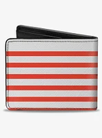 Disney Mickey Mouse Upside Down Pose Stripe Bifold Wallet