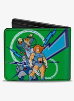 ThunderCats Classic Character Group Pose and Lightning Bolt Bifold Wallet