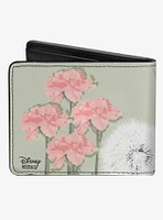 Disney Tinker Bell Sketch Carnations Dandelions Bifold Wallet