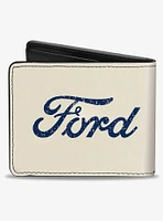 Vintage Cobra Jet Logo Cobra Stars Ford Script Bifold Wallet