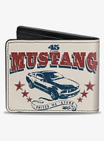 Vintage Mustang 45 Years United We Stang Scroll Bifold Wallet
