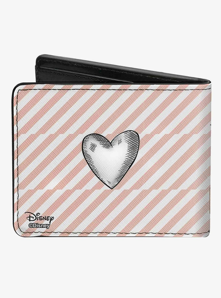 Disney Tinker Bell Sassy Pose Pixie Dust Stripes Bifold Wallet