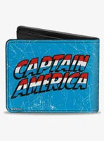 Marvel Captain America Action Pose Captain America Weathered Bifold Wallet