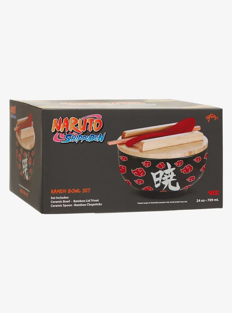 Naruto Shippuden Akatsuki Clouds Allover Print Ramen Bowl Set