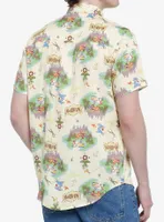 Disney Peter Pan Never Land Map Woven Button-Up