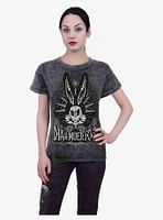 Looney Tunes Bugs Bunny Muertos Acid Wash Turnup Sleeve T-Shirt