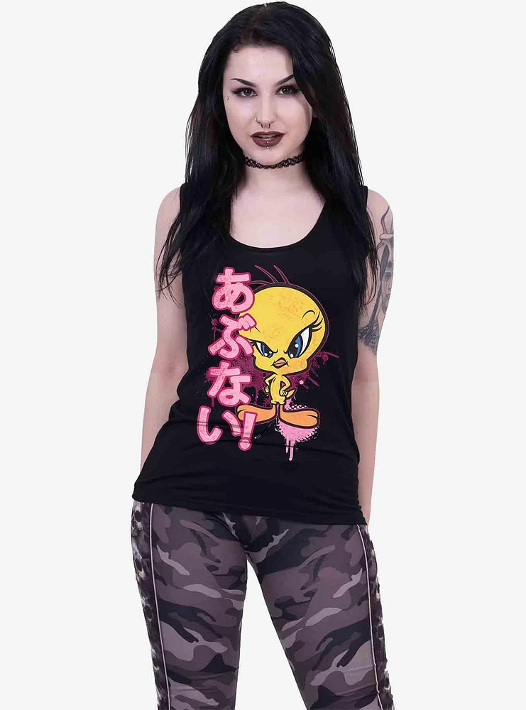 Looney Tunes Tweety Danger Razor Back Top