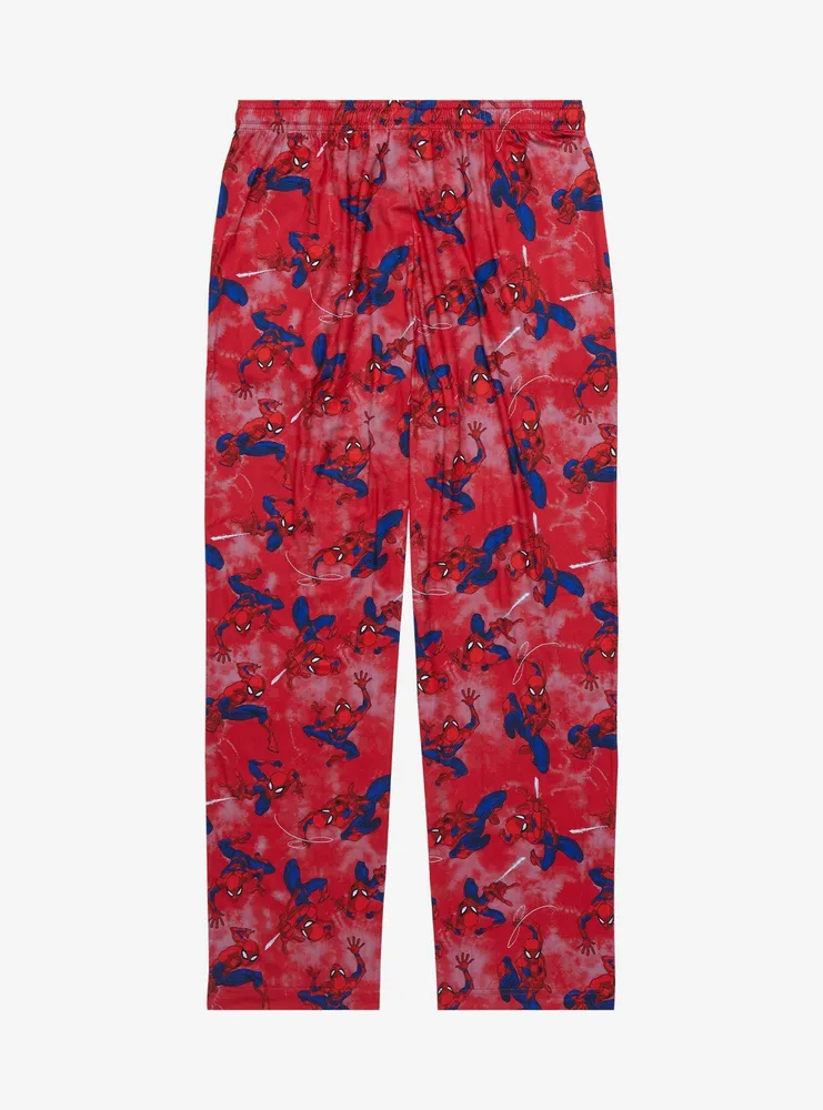 Marvel Spider-Man Web Swinging Allover Print Sleep Pants - BoxLunch Exclusive