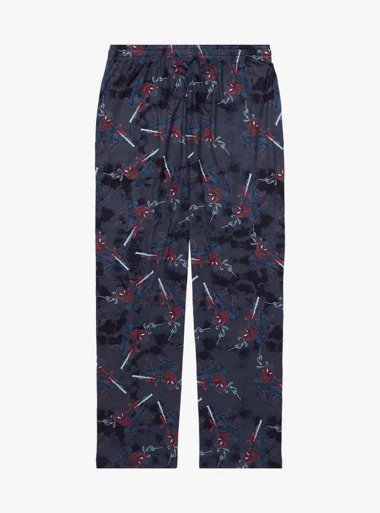 Marvel Spider-Man Miles Morales Web Swinging Allover Print Sleep Pants - BoxLunch Exclusive